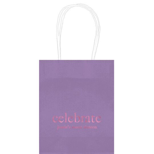 Big Word Celebrate Mini Twisted Handled Bags