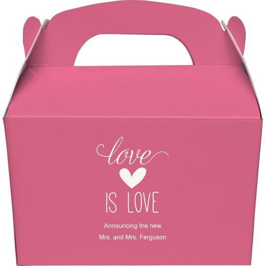 Love is Love Gable Favor Boxes