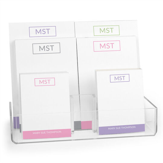 Modern Frame Initials Notepad Set