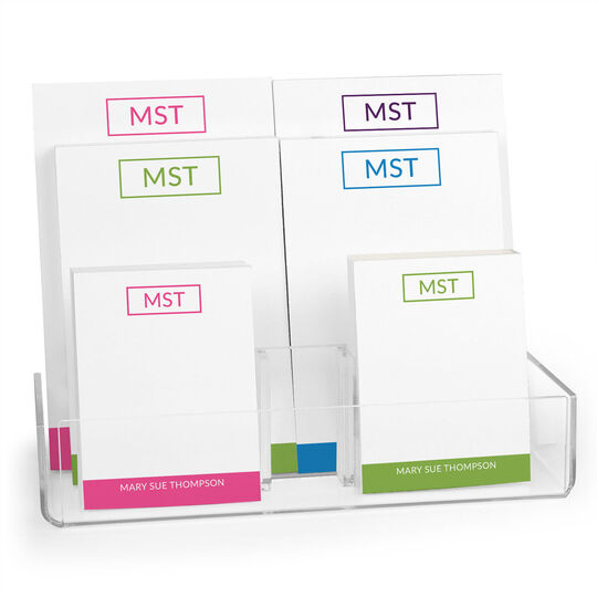 Modern Frame Initials Notepad Set