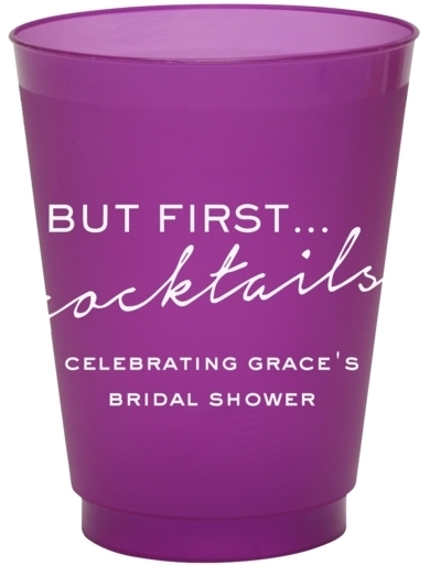 But First Cocktails Colored Shatterproof Cups