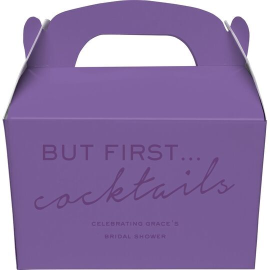 But First Cocktails Gable Favor Boxes