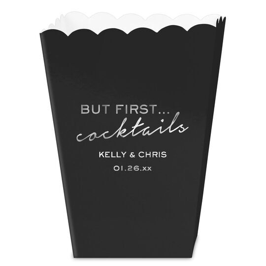 But First Cocktails Mini Popcorn Boxes