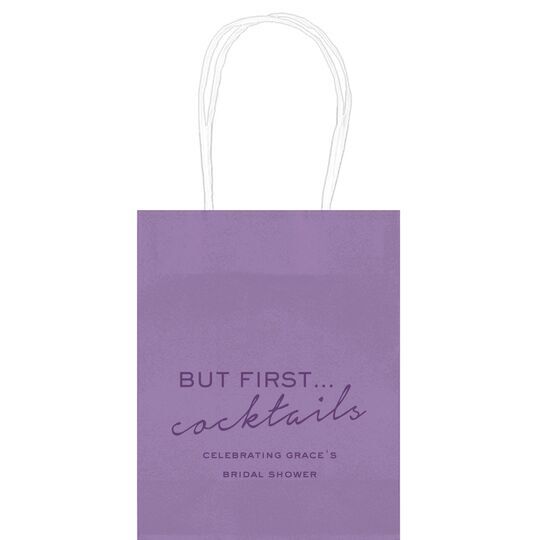 But First Cocktails Mini Twisted Handled Bags