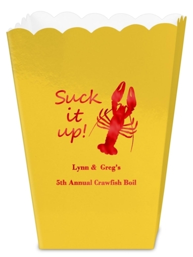 Crawfish Suck It Up Mini Popcorn Boxes