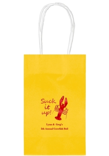 Crawfish Suck It Up Medium Twisted Handled Bags