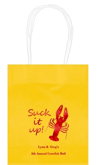 Crawfish Suck It Up Mini Twisted Handled Bags