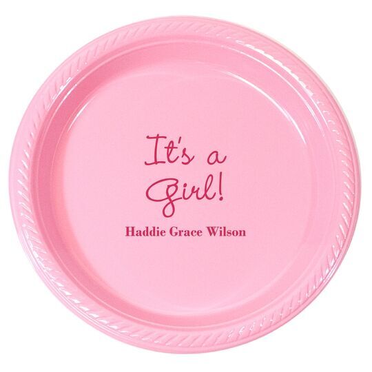 Sweet Baby Girl Plastic Plates