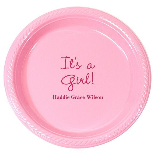 Sweet Baby Girl Plastic Plates