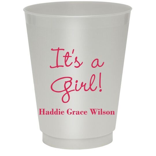 Sweet Baby Girl Colored Shatterproof Cups