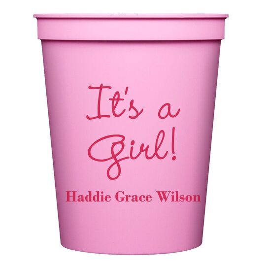 Sweet Baby Girl Stadium Cups