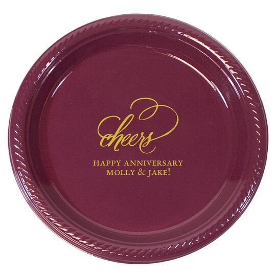 Refined Cheers Plastic Plates