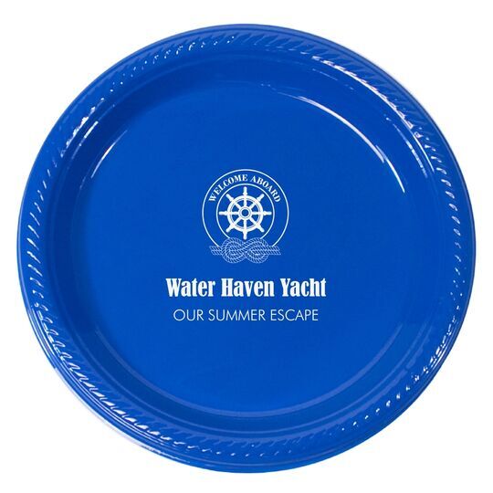 Welcome Aboard Wheel Plastic Plates