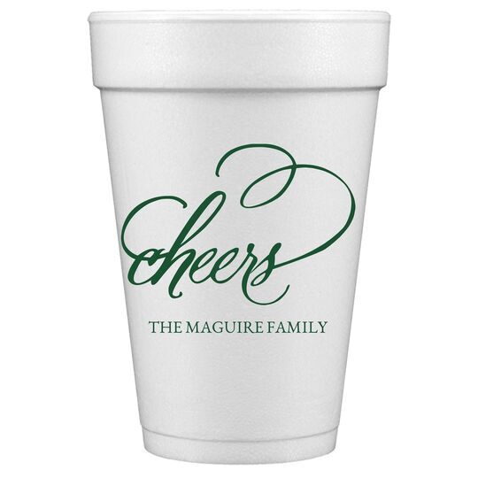 Refined Cheers Styrofoam Cups