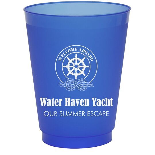 Welcome Aboard Wheel Colored Shatterproof Cups