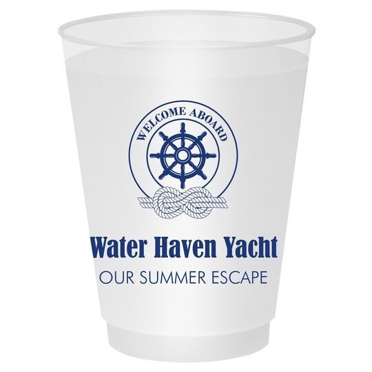 Welcome Aboard Wheel Shatterproof Cups