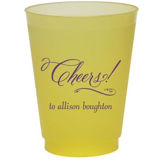 Elegant Cheers Colored Shatterproof Cups