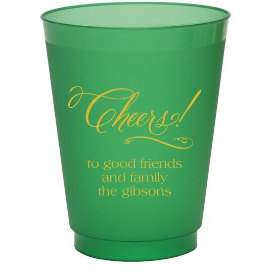 Elegant Cheers Colored Shatterproof Cups