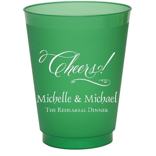 Elegant Cheers Colored Shatterproof Cups