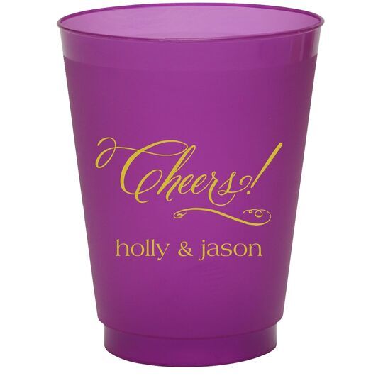 Elegant Cheers Colored Shatterproof Cups