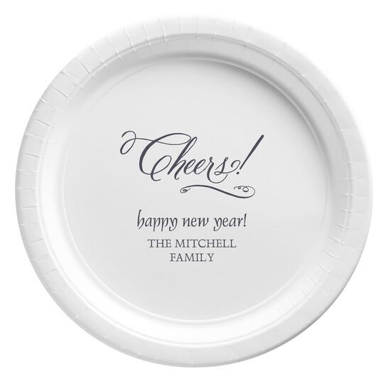 Elegant Cheers Paper Plates