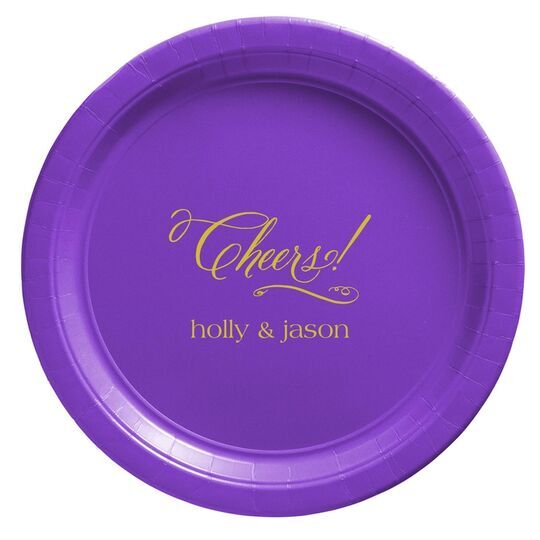 Elegant Cheers Paper Plates