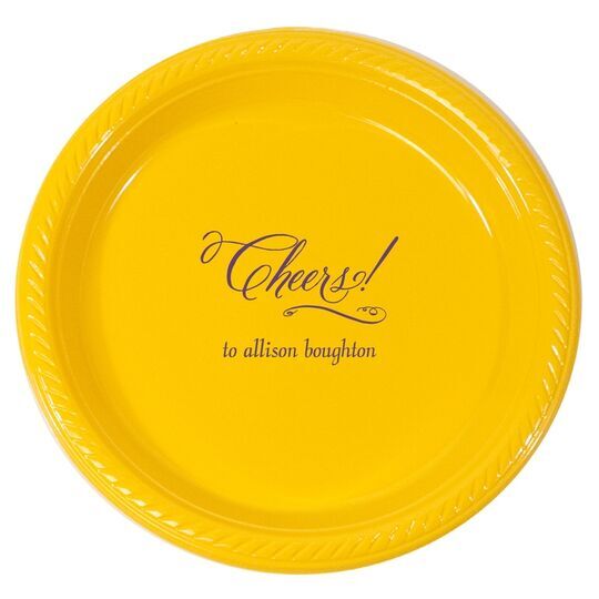 Elegant Cheers Plastic Plates