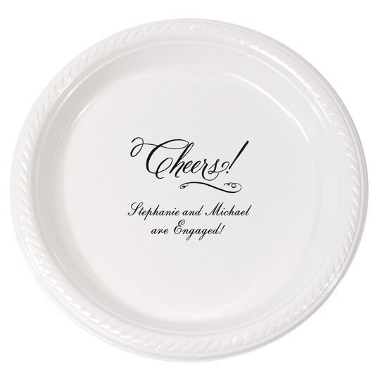 Elegant Cheers Plastic Plates