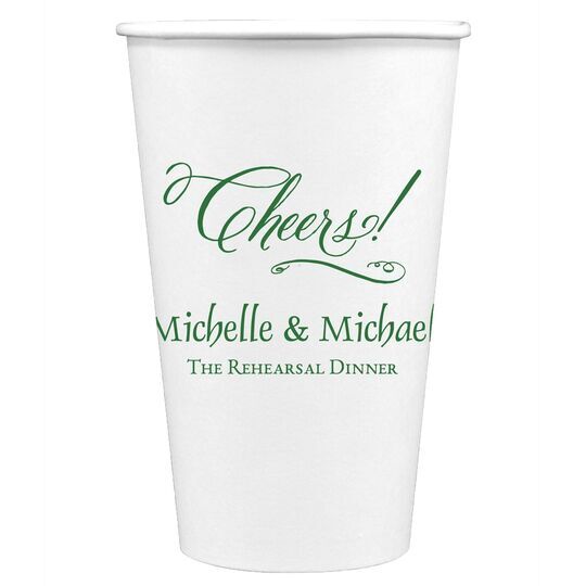 Elegant Cheers Paper Coffee Cups