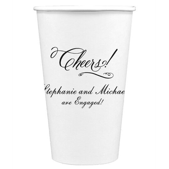 Elegant Cheers Paper Coffee Cups