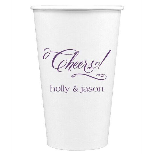 Elegant Cheers Paper Coffee Cups