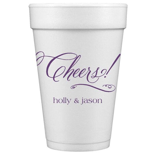 Cheers Ya'll Personalized 20oz Styrofoam Cups