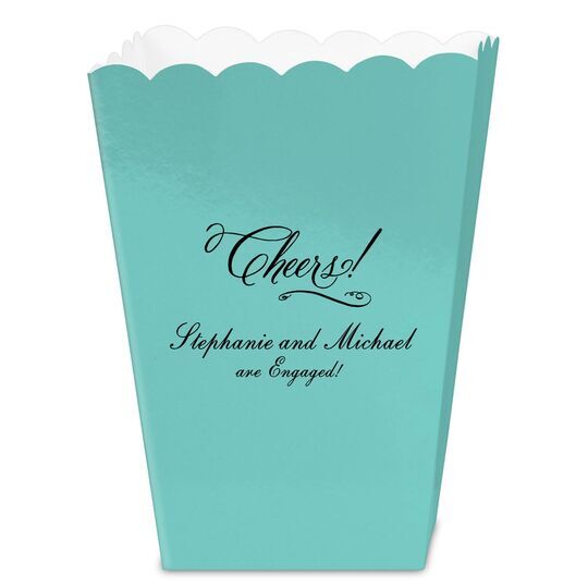 Elegant Cheers Mini Popcorn Boxes