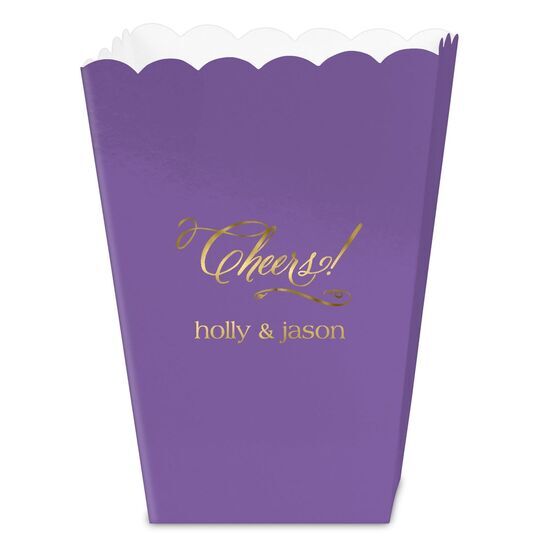 Elegant Cheers Mini Popcorn Boxes