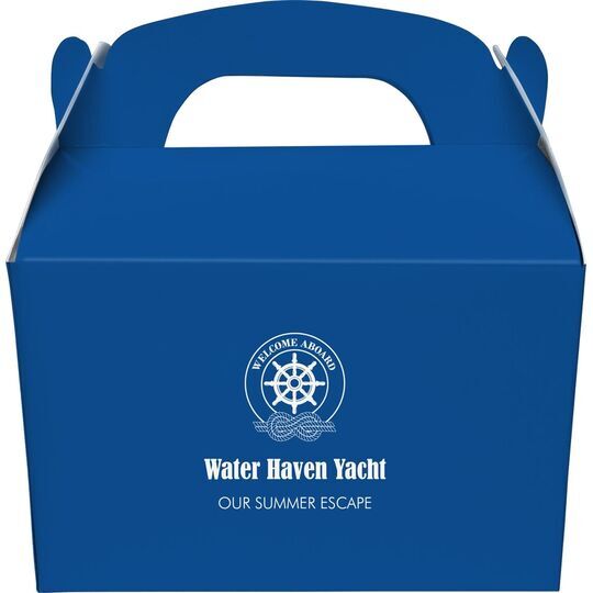 Welcome Aboard Wheel Gable Favor Boxes