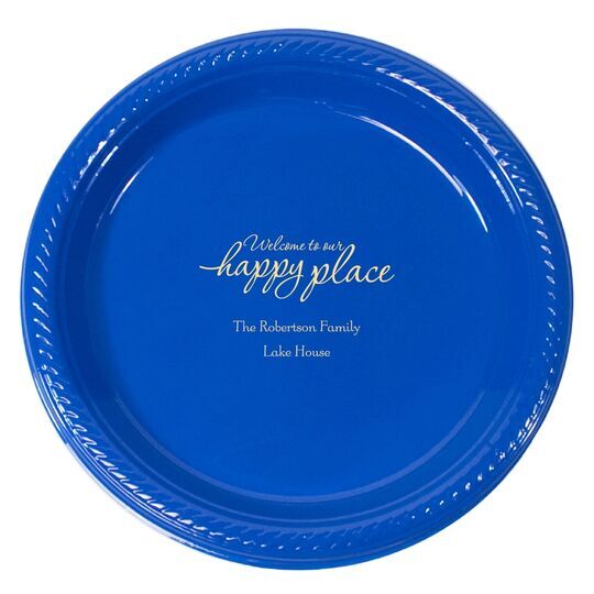 Welcome to Our Happy Place Plastic Plates