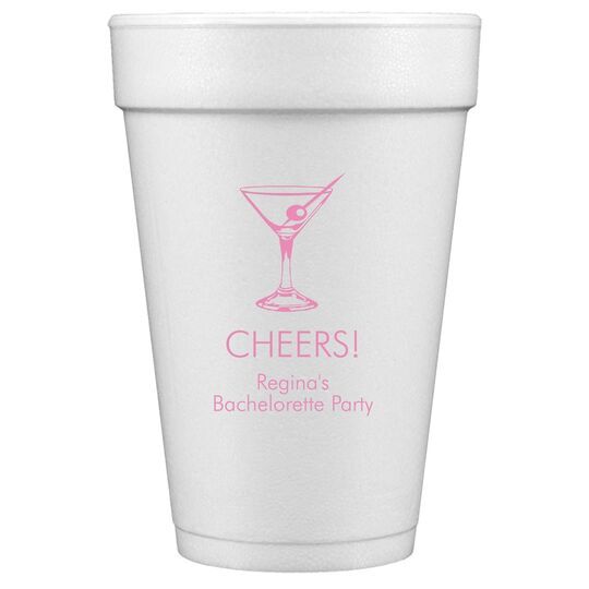 Martini Party Styrofoam Cups