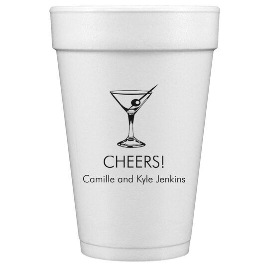Martini Party Styrofoam Cups