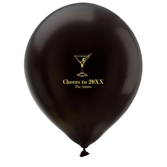 Martini Party Latex Balloons