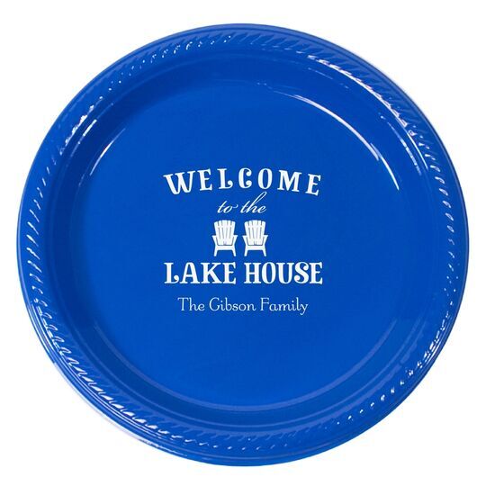 Welcome to the Lake House Plastic Plates