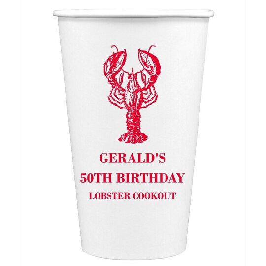 Lobster Paper Coffee Cups