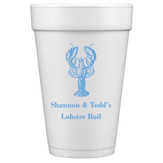 Lobster Styrofoam Cups