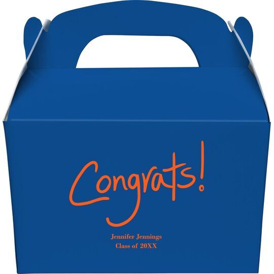 Fun Congrats Gable Favor Boxes