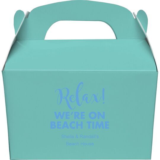 Relax We're on Beach Time Gable Favor Boxes