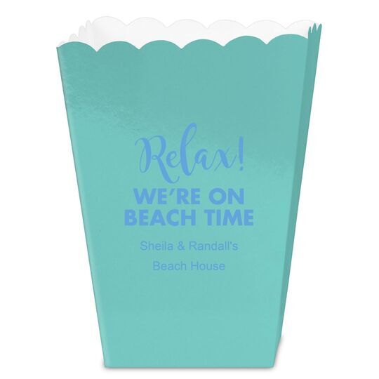 Relax We're on Beach Time Mini Popcorn Boxes