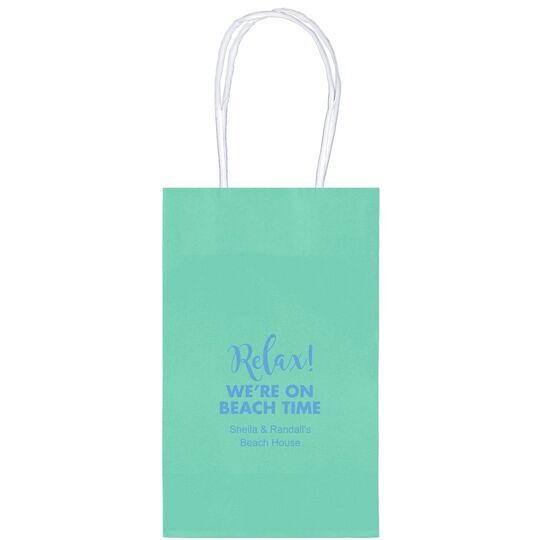 Relax We're on Beach Time Medium Twisted Handled Bags