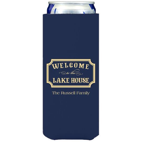 Welcome to the Lake House Sign Collapsible Slim Huggers