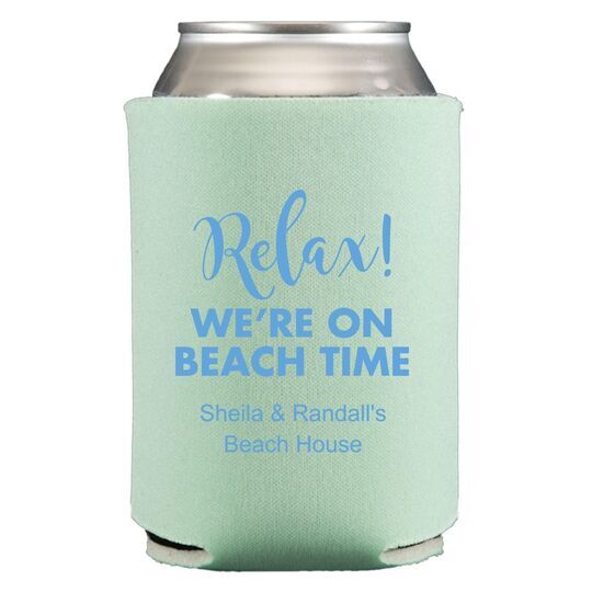 Relax We're on Beach Time Collapsible Huggers