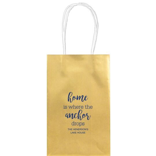 Home is Where the Anchor Drops Medium Twisted Handled Bags