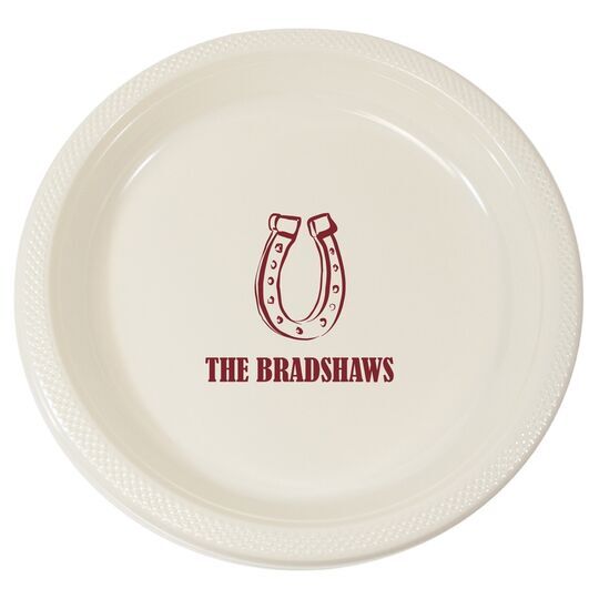 Horseshoe Luck Plastic Plates